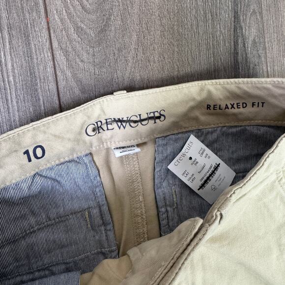 Crewcuts by J.Crew Classic-Fit Stretch Chino Pants Boys Size 10 Tan Straight Leg - Picture 4 of 9